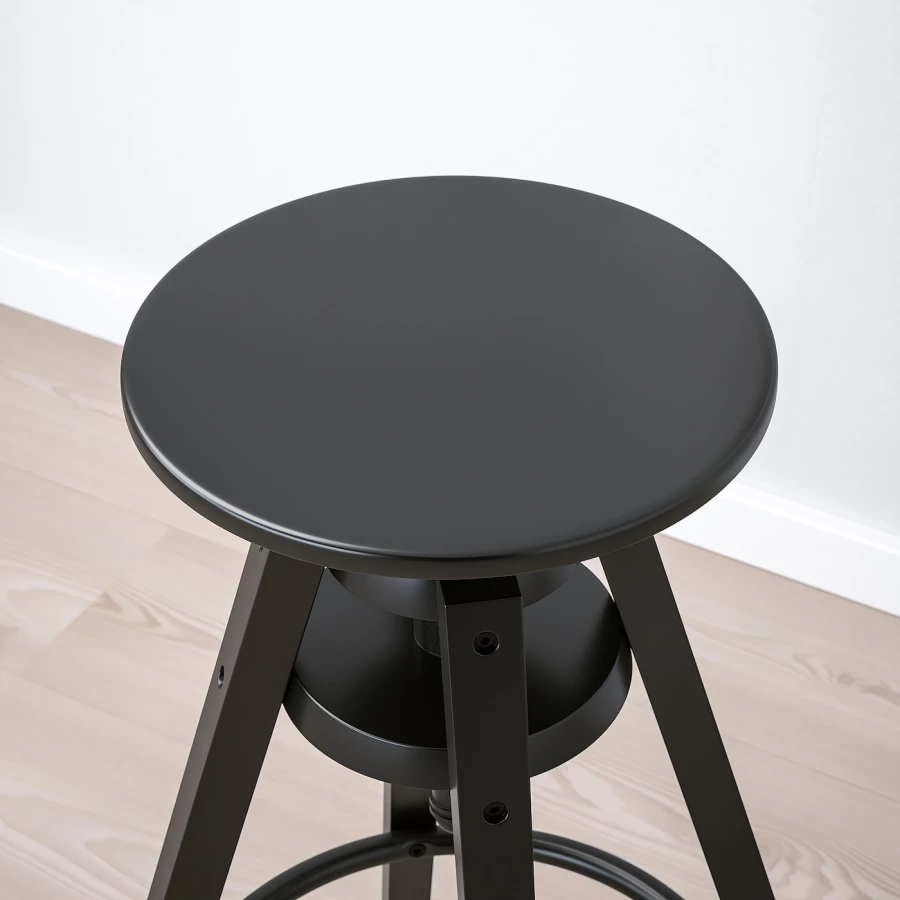 Барный стул - IKEA DALFRED/ДАЛЬФРЕД ИКЕА , 50х50х74 см, черный (изображение №9)