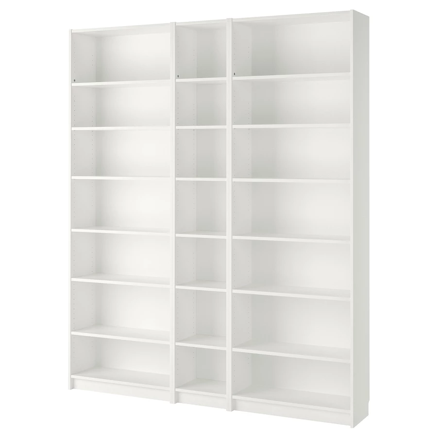 Открытый книжный шкаф - BILLY IKEA/БИЛЛИ ИКЕА, 28х200х237 см, белый (изображение №1)