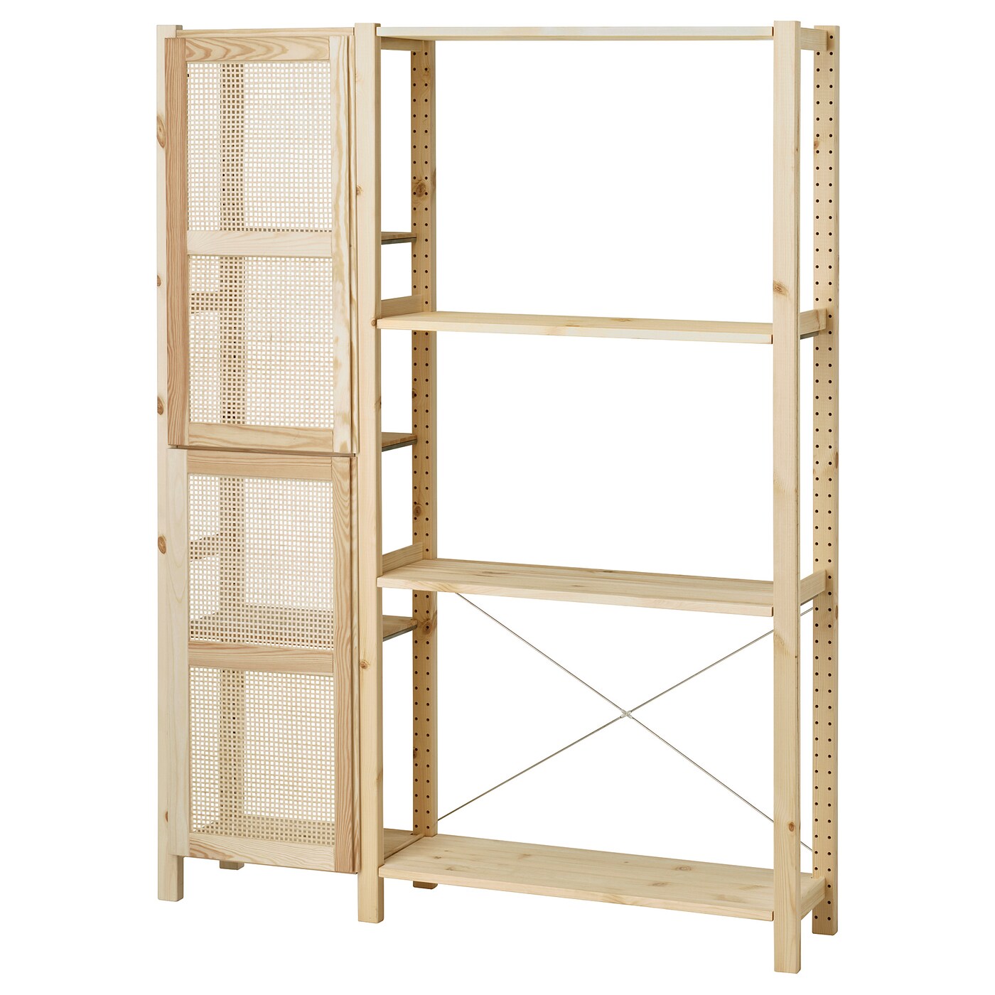 Книжный шкаф - IVAR IKEA/ ИВАР ИКЕА,  179х134 см, под беленый дуб