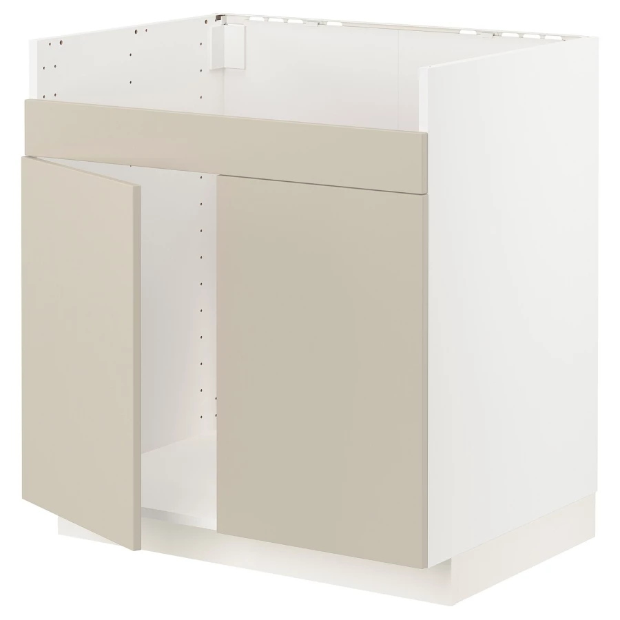 Шкаф под раковину - METOD / HAVSEN  IKEA/ МЕТОД/ХАВСЕН/ИКЕА, 88х80 см, белый/бежевый (изображение №1)