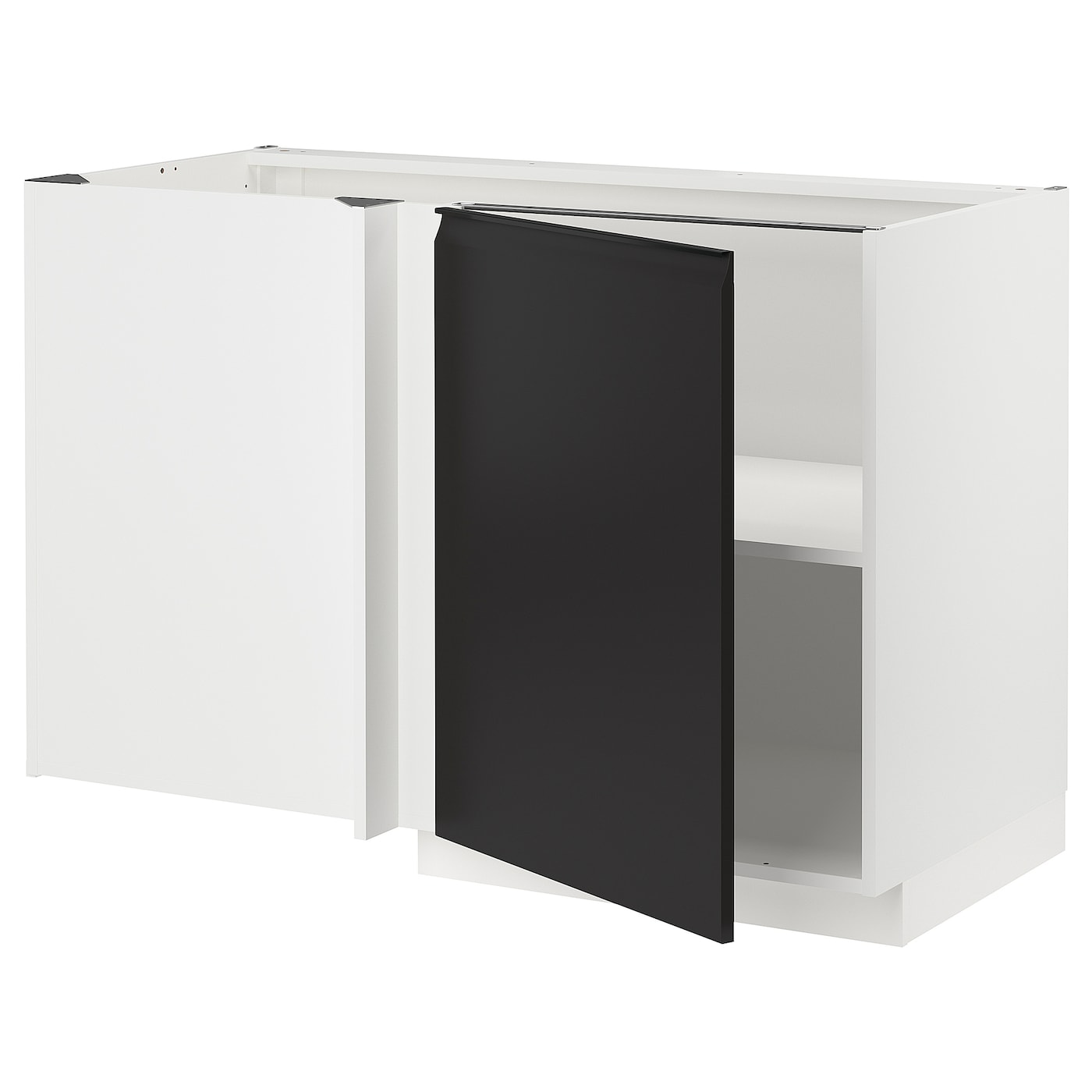 Напольный шкаф - METOD IKEA/ МЕТОД ИКЕА,  128х68 см, белый/черный