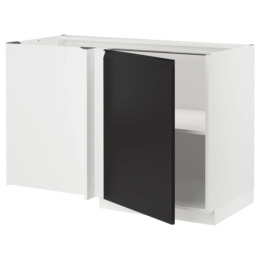 Напольный шкаф - METOD IKEA/ МЕТОД ИКЕА,  128х68 см, белый/черный (изображение №1)