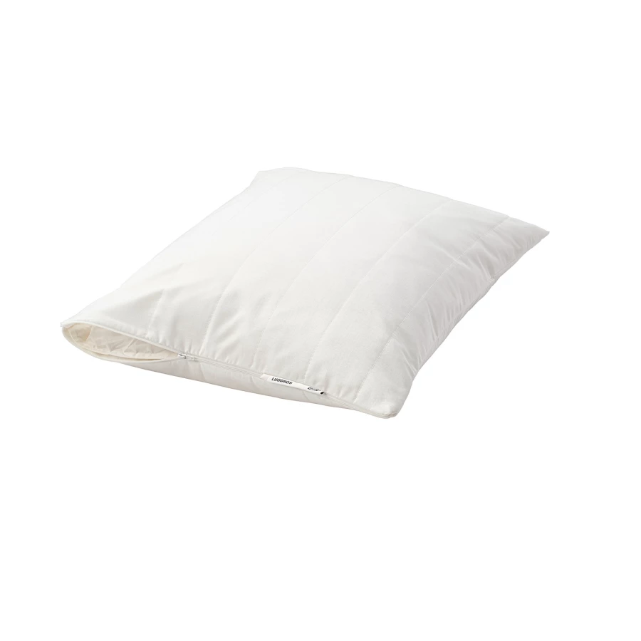 Наволочка для подушки - LUDDROS  IKEA/ ЛУДДРОС ИКЕА, 50х60 см,  белый (изображение №1)