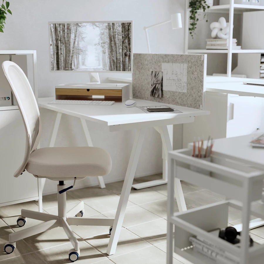 Офисный стул - IKEA FLINTAN, 71x71x114см, РОЗОВЫЙ, ФЛИНТАН ИКЕА (изображение №2)
