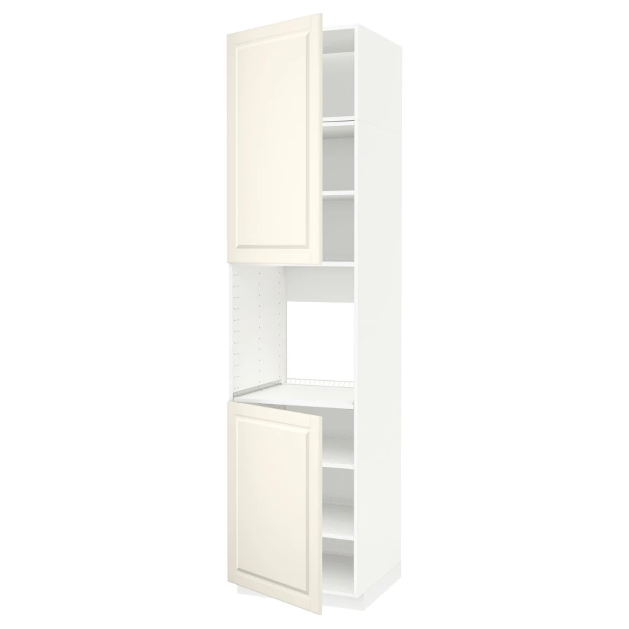 Кухонный шкаф-пенал - IKEA METOD/МЕТОД ИКЕА, 240х60х60 см, белый/кремовый (изображение №1)