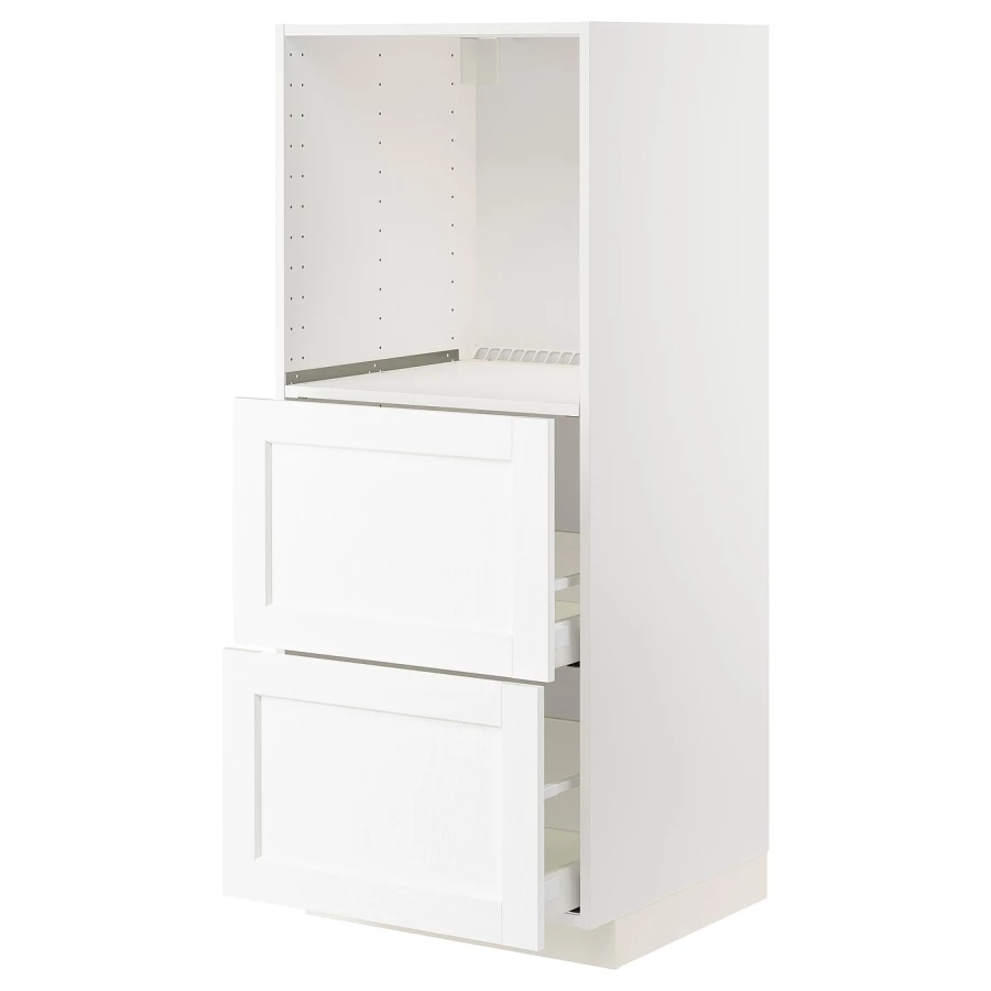 Напольный шкаф  - IKEA METOD MAXIMERA, 148x61,9x60см, белый, МЕТОД МАКСИМЕРА ИКЕА (изображение №1)