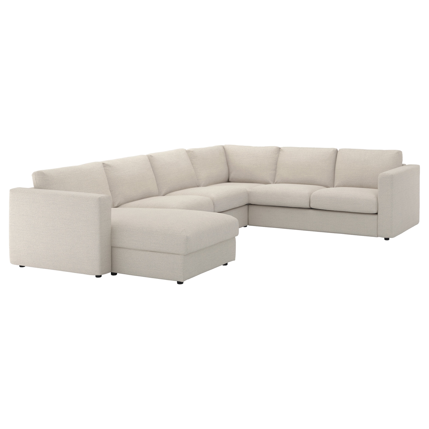 Чехол на угловой диван с шезлонгом - IKEA VIMLE/ВИМЛЕ ИКЕА, бежевый