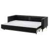 3-местный диван-кровать - IKEA LANDSKRONA, 84x92x223см, черный, кожа, ЛАНДСКРУНА ИКЕА