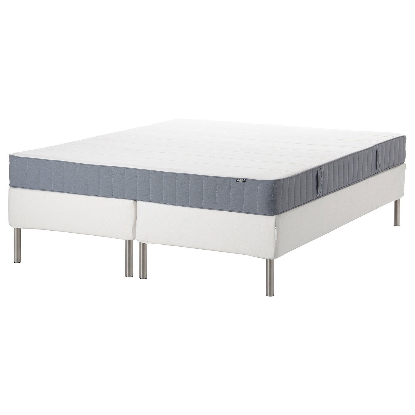 Континентальная кровать - IKEA ESPEVÄR/ESPEVAR/VESTMARKA, 200х160 см, жесткий матрас, белый, ЭСПЕВАР/ВЕСТМАРКА ИКЕА