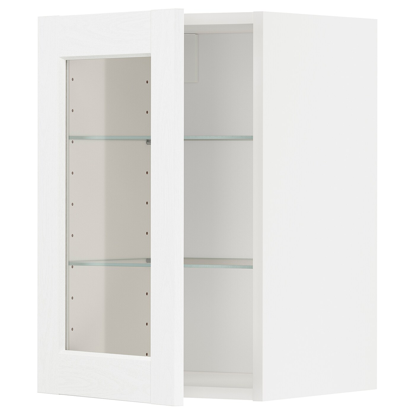 Шкаф со стеклянными дверцами  - METOD  IKEA/  МЕТОД ИКЕА, 60х40  см, белый