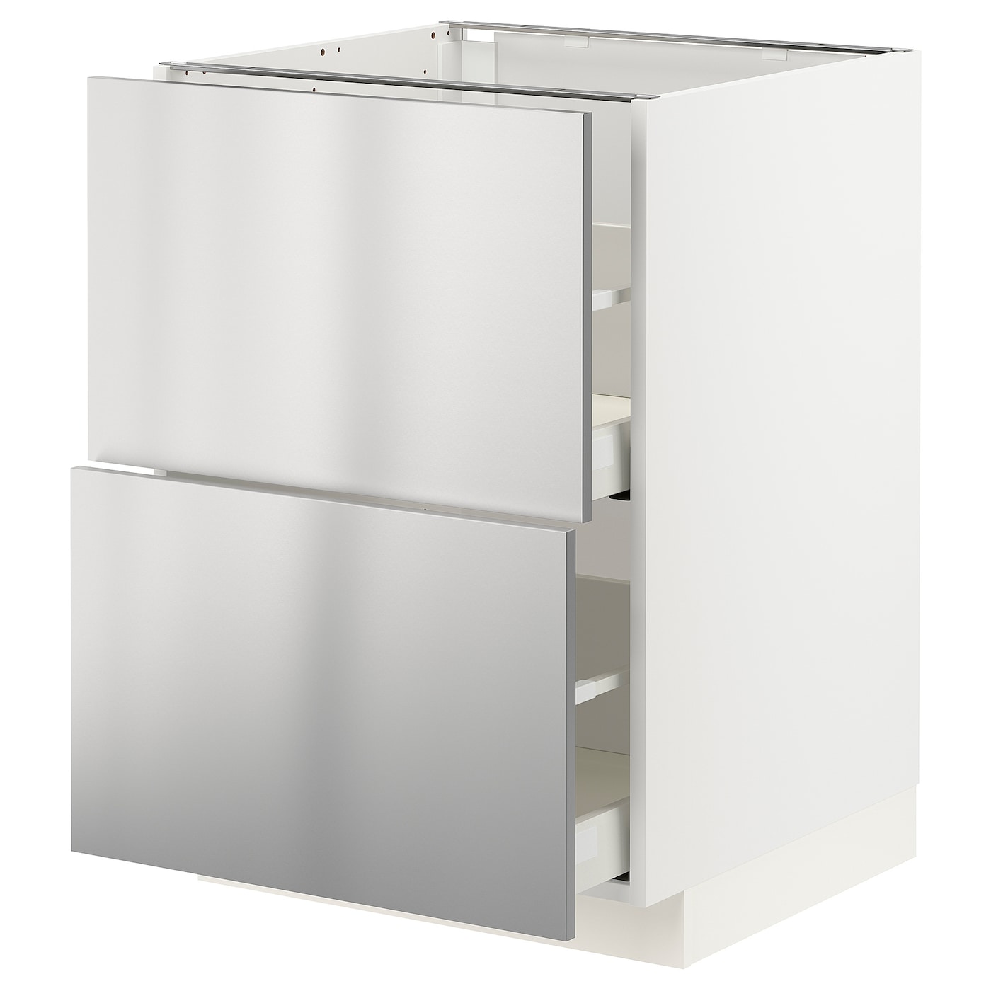 Напольный кухонный шкаф  - IKEA METOD MAXIMERA, 88x61,6x60см, белый/светло-серый, МЕТОД МАКСИМЕРА ИКЕА