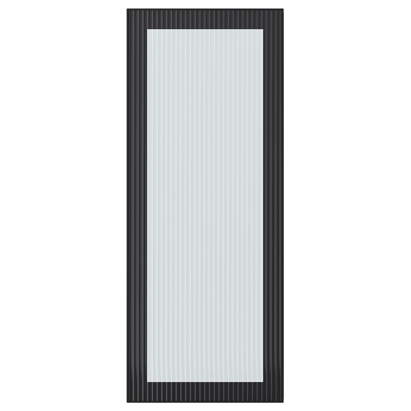 Дверца со стеклом - IKEA HEJSTA, 100х40 см, антрацит, ХЕЙСТА ИКЕА