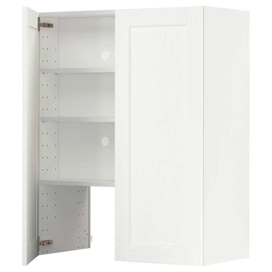 Навесной шкаф с полкой - METOD IKEA/ МЕТОД ИКЕА, 100х80 см, белый (изображение №1)