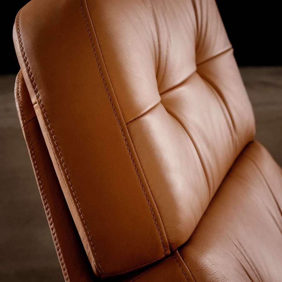 Вращающееся кресло - IKEA HAVBERG, 66х99х92 см, золотисто-коричневый, ХАВБЕРГ ИКЕА (изображение №3)