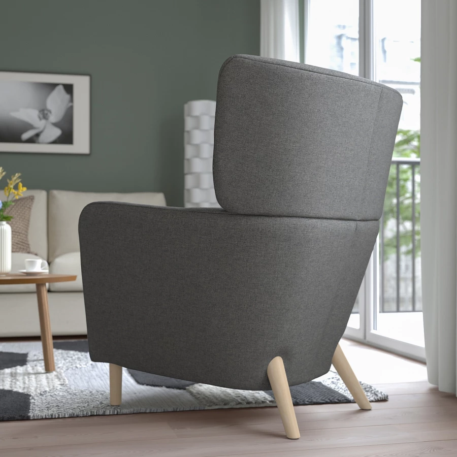 Кресло -IKEA OSKARSHAMN, 82х86х99 см, бежевый/серый, ОСКАРСХАМН ИКЕА (изображение №3)