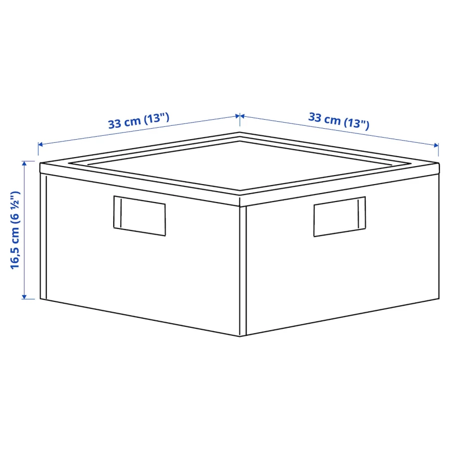 Коробка с крышкой - PANSARTAX IKEA/ПАНСАРТАКС  ИКЕА, 33x33x16,5 см, голубой (изображение №14)