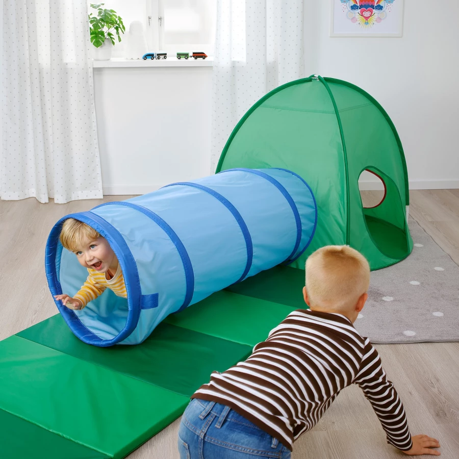 Детская палатка - IKEA DVARGMAS/ДВАРГМАС ИКЕА, 80х98 см, салатовый (изображение №5)