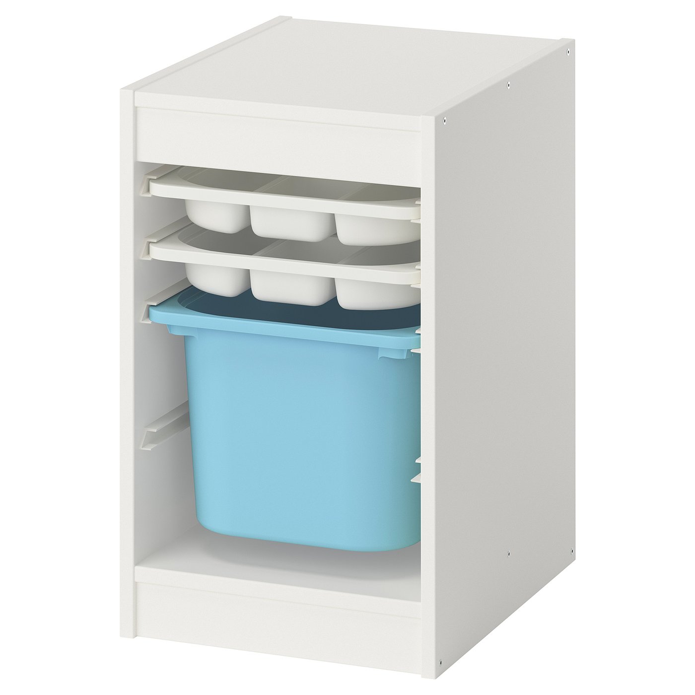 Шкаф с ящиком IKEA TROFAST/ТРУФАСТ ИКЕА, 34х44х56 см, белый/голубой
