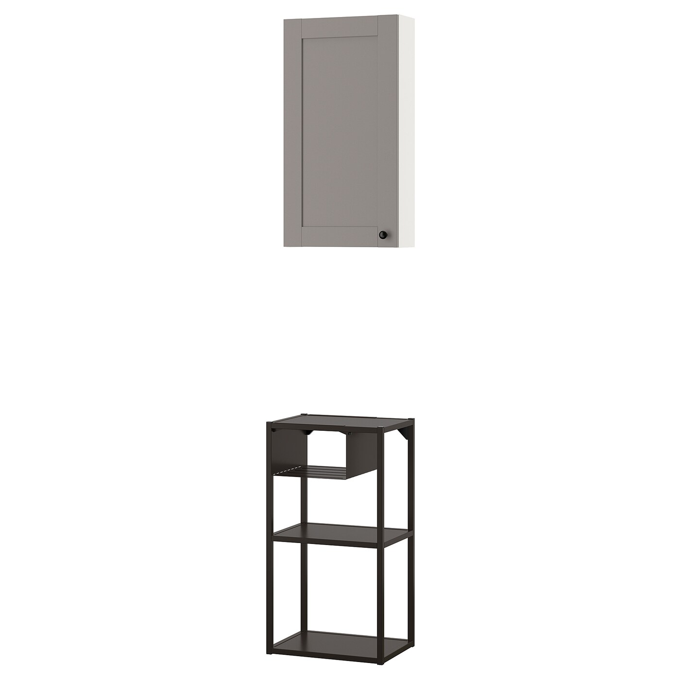 Комбинация для хранения - IKEA ENHET/ЭНХЕТ ИКЕА, 40х30х150 см, антрацит/бело-серый