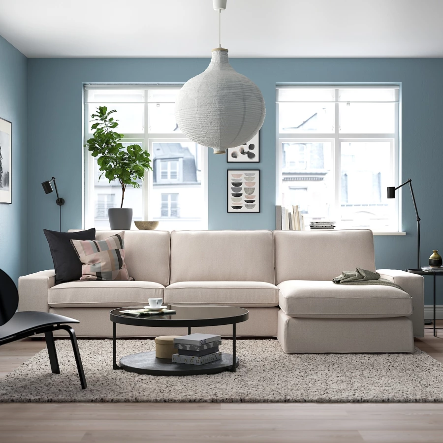 3-местный диван и кушетка - IKEA KIVIK, 83x95/163x318см, белый, КИВИК ИКЕА (изображение №2)