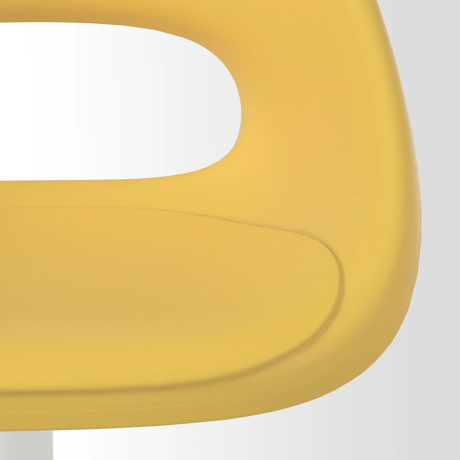 Стул офисный - IKEA ELDBERGET/MALSKÄR/MALSKAR, желтый/белый, 67х90х67 см, ЭЛДБЕРГЕТ/МАЛЬСКЭР ИКЕА (изображение №6)