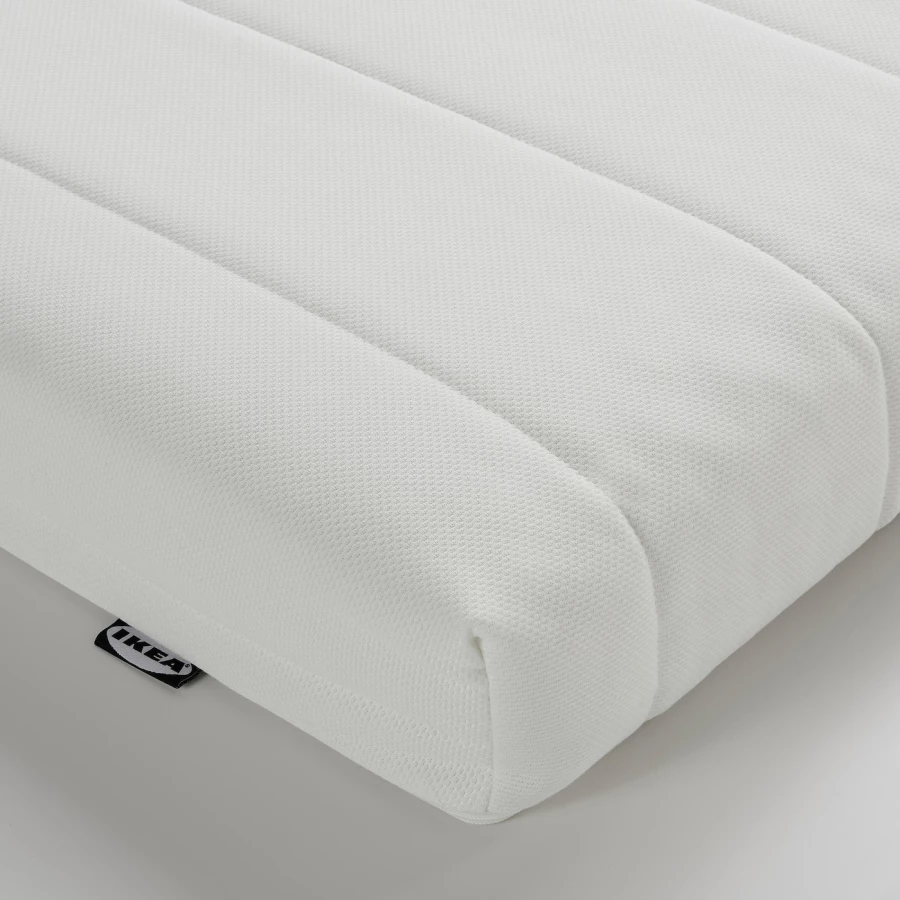 Матрас для односпальной кровати - AFJALL  IKEA/ АФЬЕЛЛЬ ИКЕА, 90x200 см, белый (изображение №5)