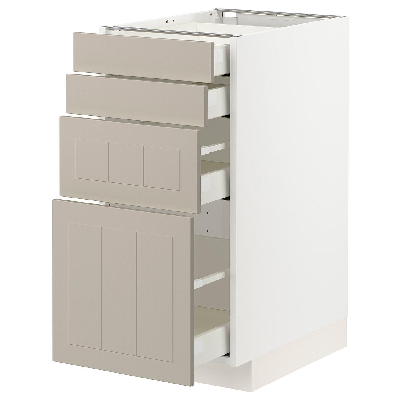 Напольный кухонный шкаф  - IKEA METOD MAXIMERA, 88x61,9x40см, белый/бежевый, МЕТОД МАКСИМЕРА ИКЕА