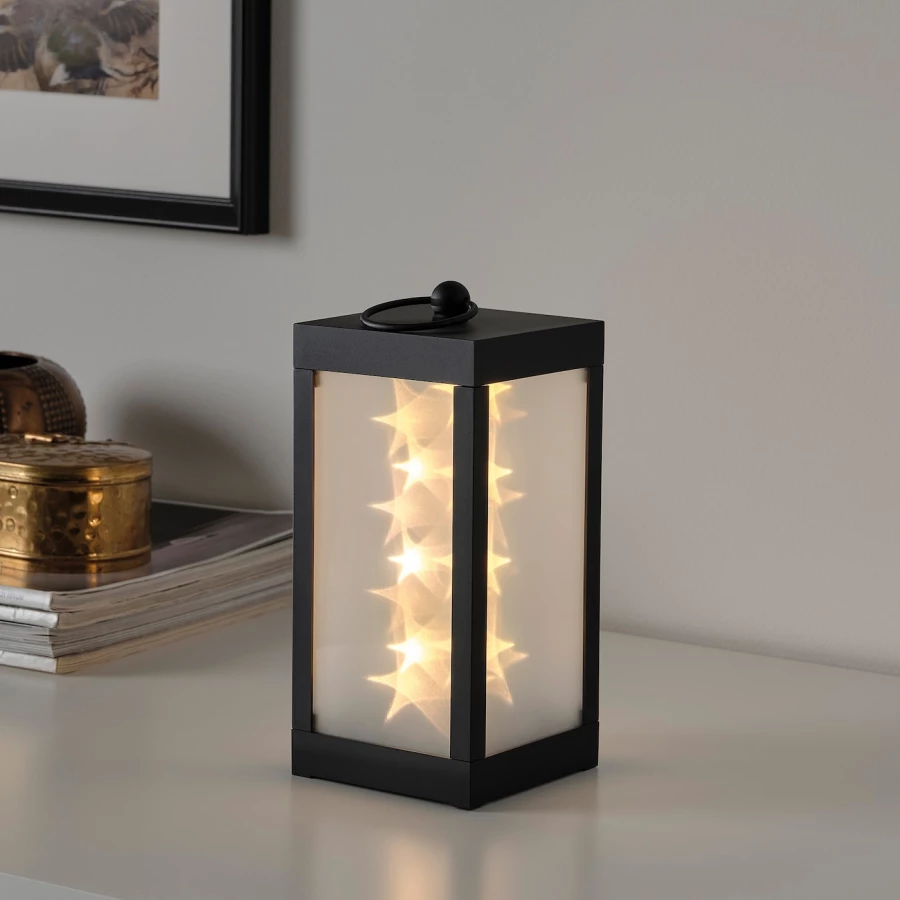 Светильник декоративный - IKEA STRÅLA/STRALA, 20х9х9 см, черный, СТРОЛА ИКЕА (изображение №2)