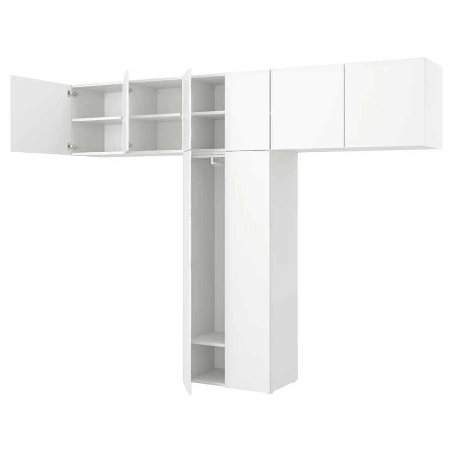 Платяной шкаф - PLATSA/IKEA/ ПЛАТСА ИКЕА,320x42x241 см, белый (изображение №1)