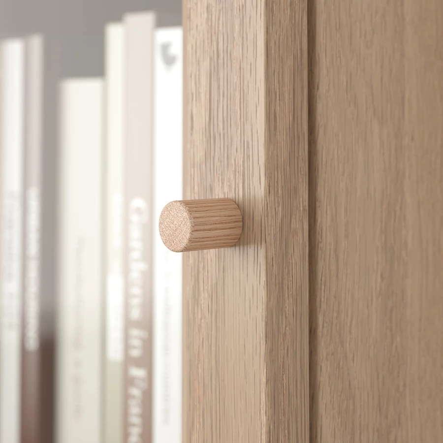 Книжный шкаф -  BILLY / OXBERG IKEA/ БИЛЛИ/ ОКСБЕРГ ИКЕА,40х30х237 см, под беленый дуб (изображение №5)