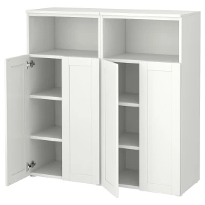 Шкаф - PLATSA/ SMÅSTAD / SMАSTAD IKEA/ ПЛАТСА/СМОСТАД ИКЕА, 120х42х123 см, белый