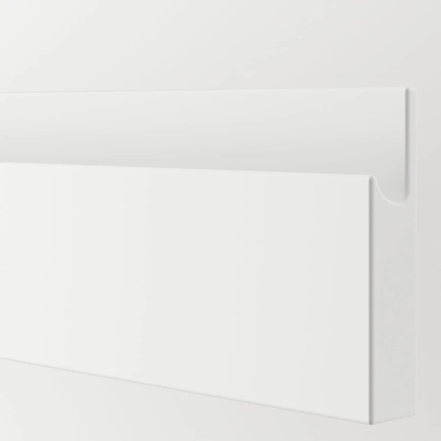 Фасад ящика, 2 шт. - IKEA VOXTORP, 10х80 см, матовый белый, ВОКСТОРП ИКЕА (изображение №2)