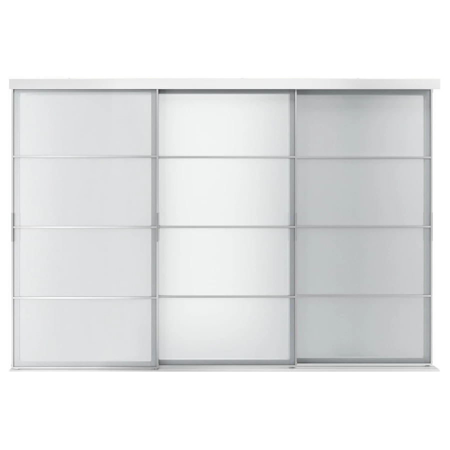 Комбинация раздвижных дверей - SKYTTA/SVARTISDAL   IKEA/ СКЮТТА/СВАРТИСДАЛЬ   ИКЕА, 301х205 см, белый (изображение №1)