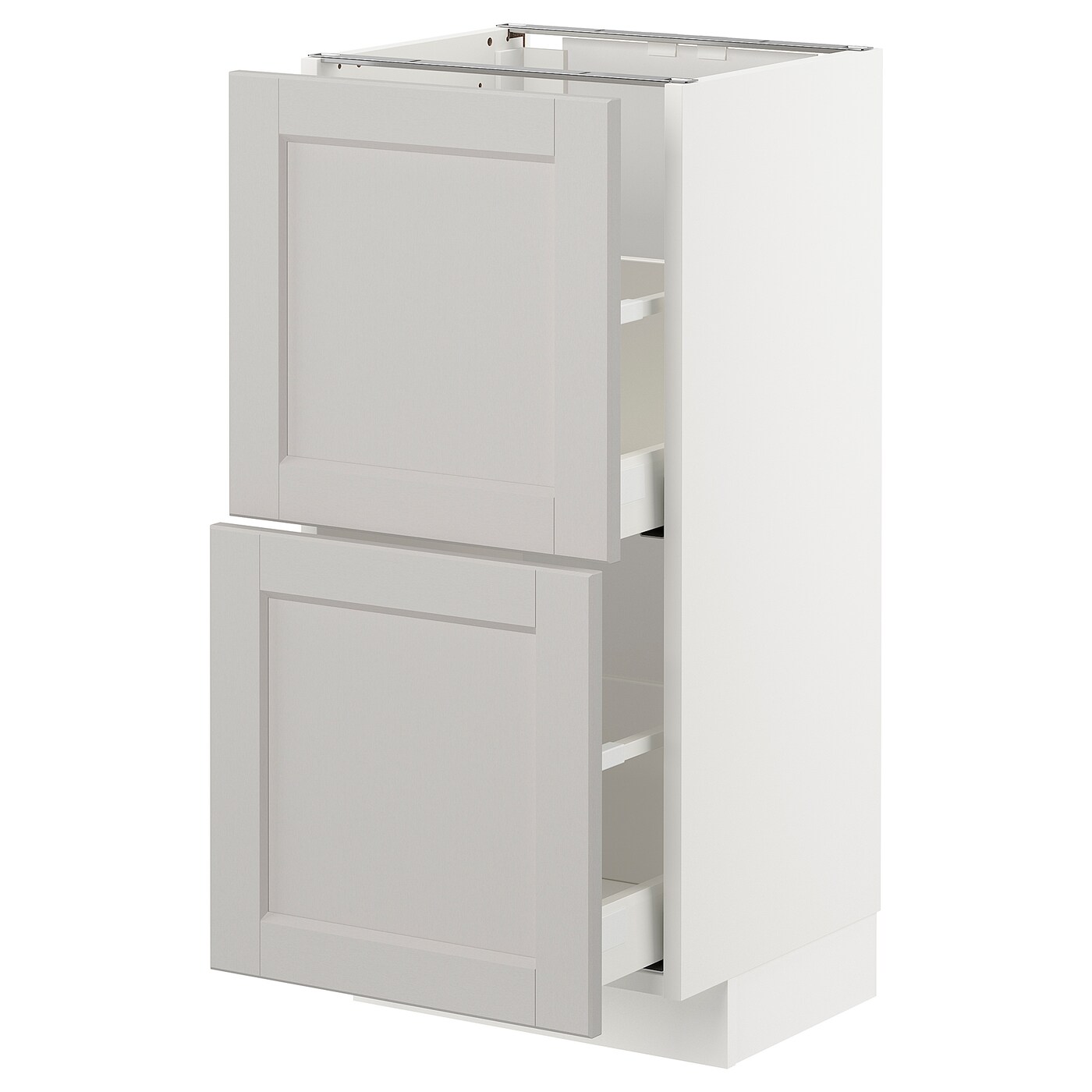 Напольный кухонный шкаф - IKEA METOD MAXIMERA, 88x39,5x40см, белый/светло-серый, МЕТОД МАКСИМЕРА ИКЕА