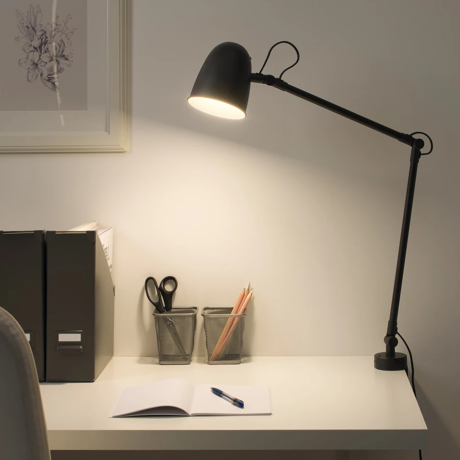 Лампа - SKURUP IKEA/СКУРУП ИКЕА, 12 см, черный (изображение №2)