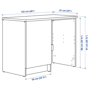 Второе фото. Напольный шкаф - IKEA KNOXHULT/ИКЕА КНОКСХУЛЬТ, белый/под беленный дуб