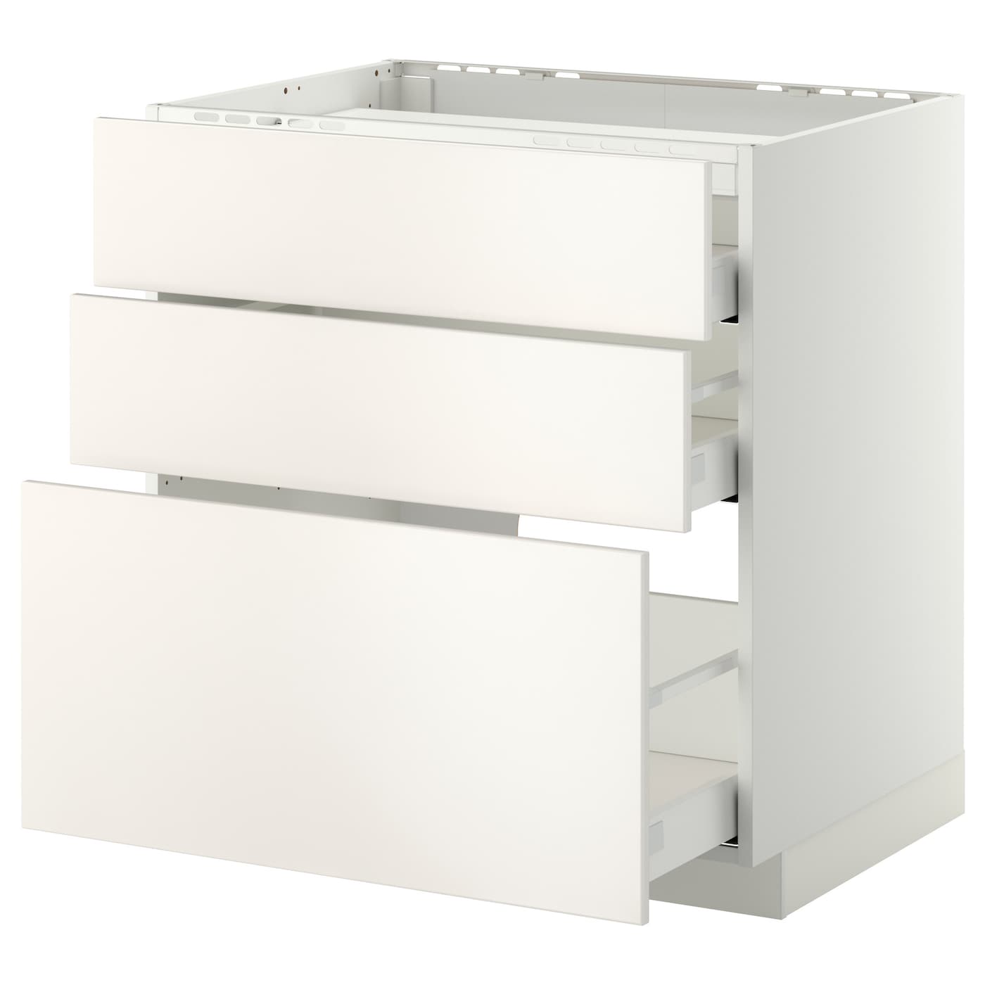 Напольный шкаф  - IKEA METOD MAXIMERA, 88x61,6x80см, белый, МЕТОД МАКСИМЕРА ИКЕА