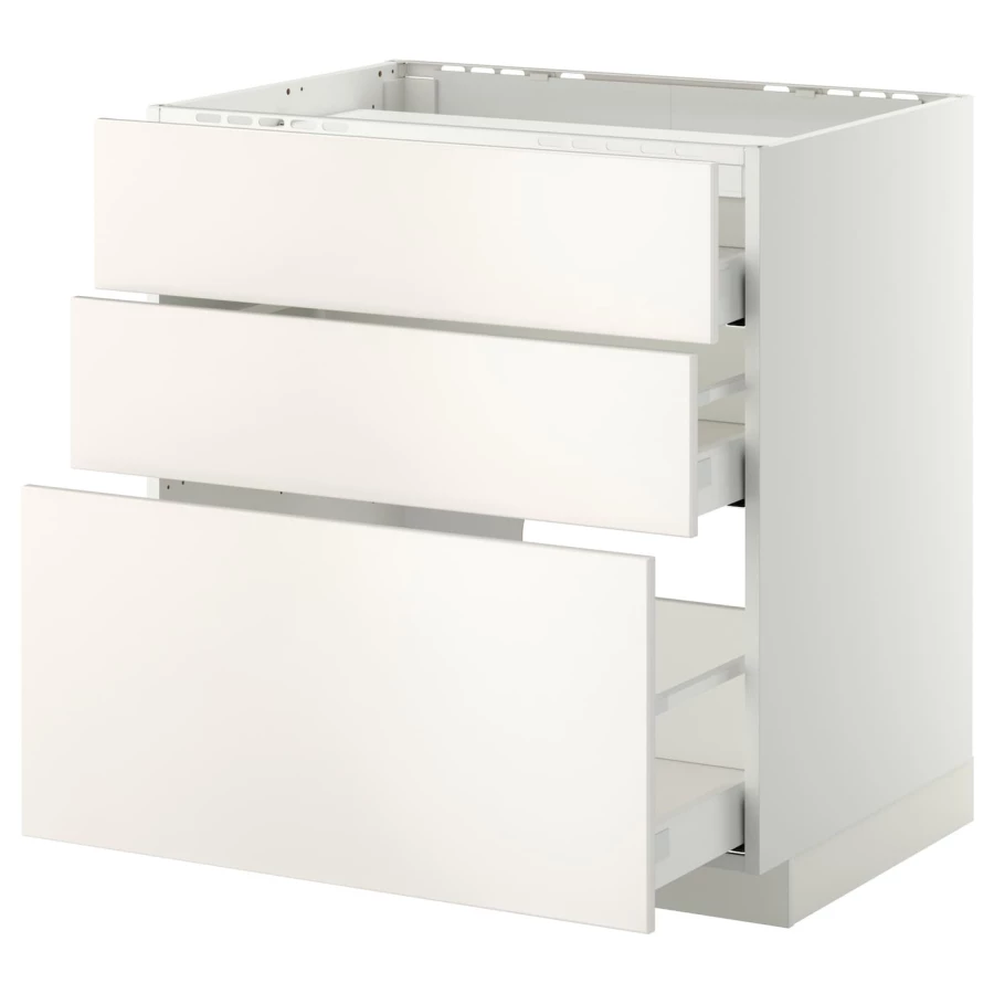 Напольный шкаф  - IKEA METOD MAXIMERA, 88x61,6x80см, белый, МЕТОД МАКСИМЕРА ИКЕА (изображение №1)