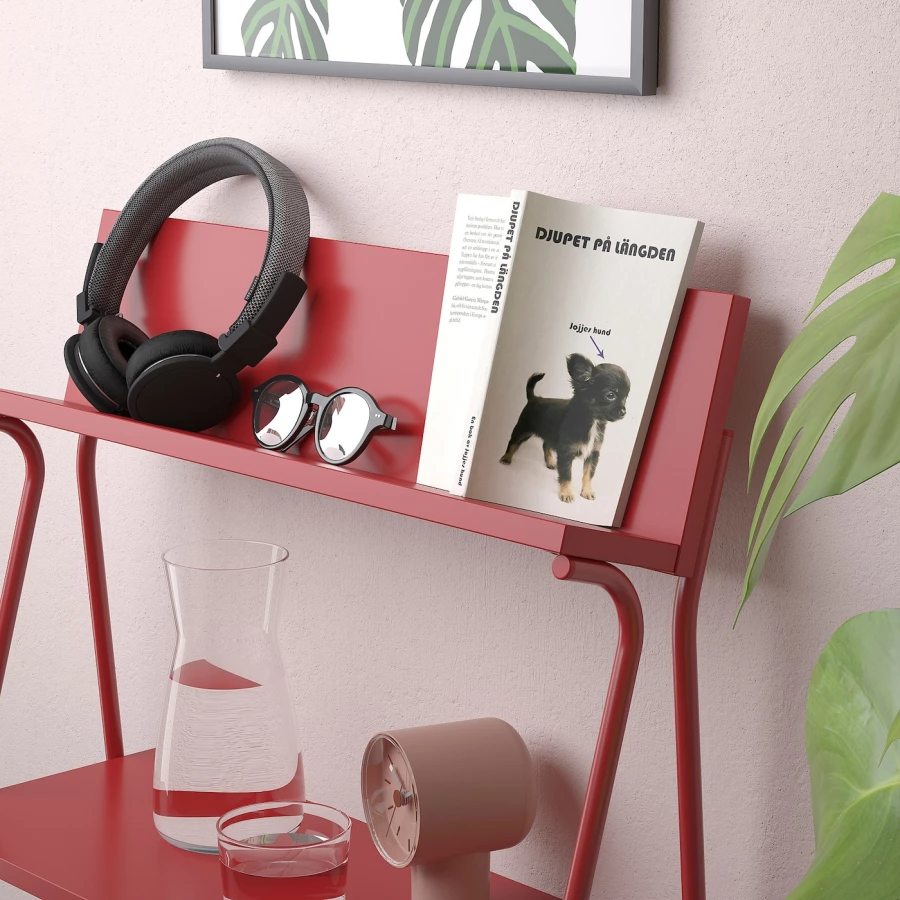 Открытый шкаф IKEA KRÖNIKÖR/КРЭНИКЭР  ИКЕА, 60х35х91 см, красный (изображение №4)