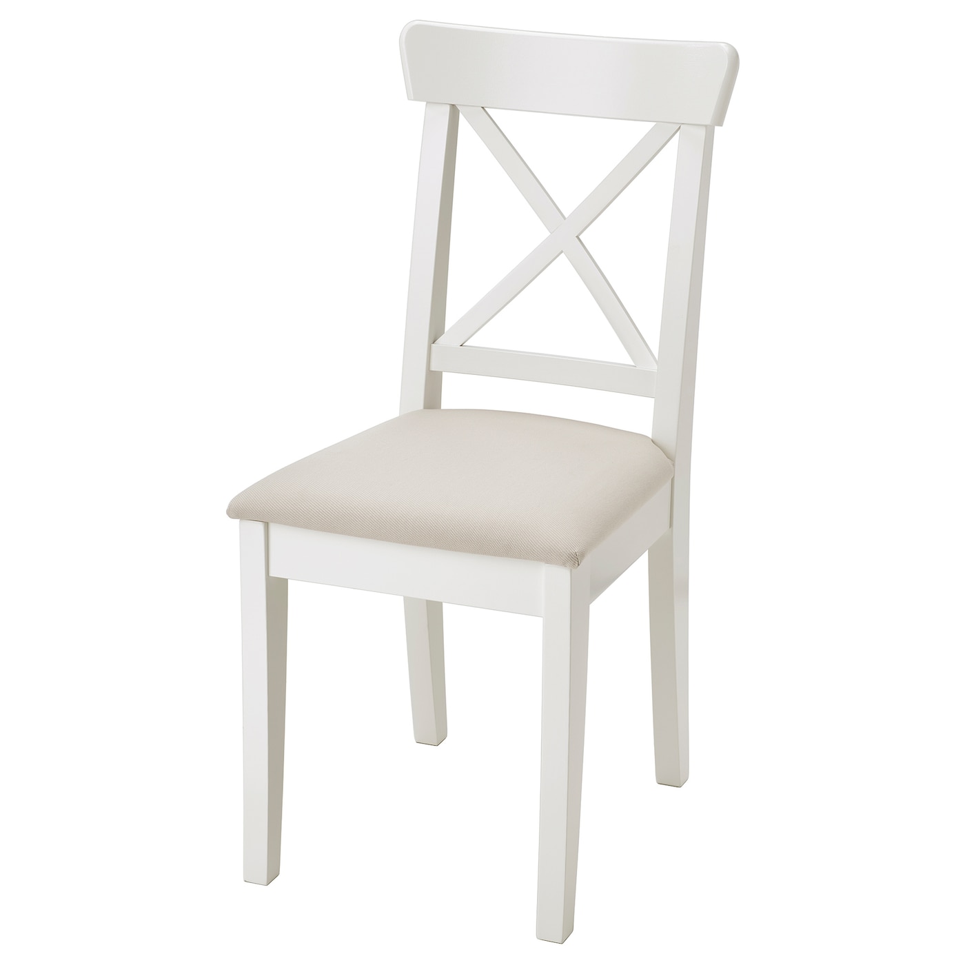 Мягкий деревянный стул - ИКЕА INGOLF/ИНГОЛЬФ ИКЕА, 40х91х53, белый