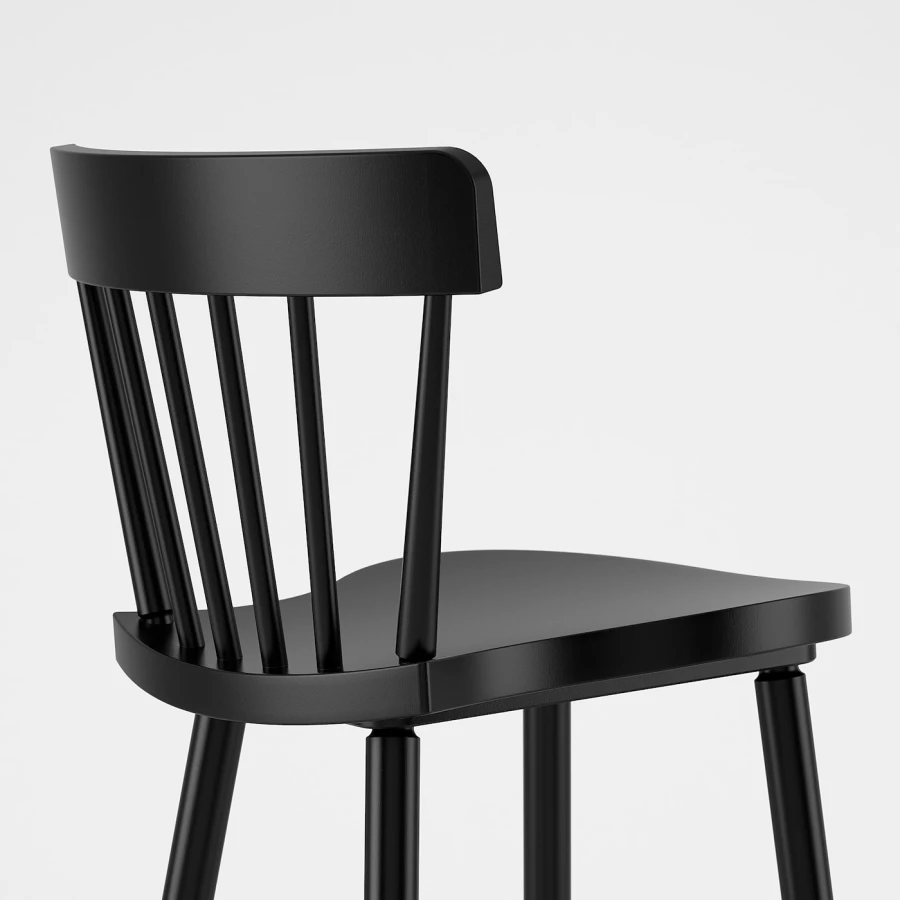 Барный стул - IKEA NORRARYD/ИКЕА НОРРАРИД,  46х47х103 см, черный (изображение №4)