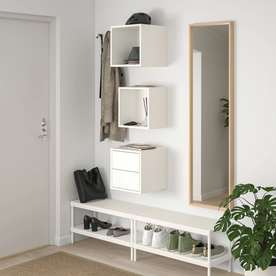 Комбинация навесных шкафов - IKEA EKET, 105x35x70 см, белый, ЭКЕТ ИКЕА (изображение №2)