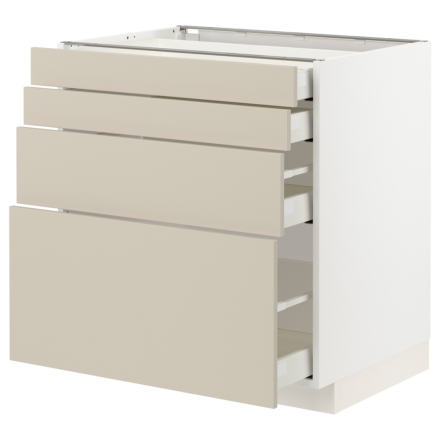 Напольный шкаф  - IKEA METOD MAXIMERA, 88x61,6x80см, белый/бежевый, МЕТОД МАКСИМЕРА ИКЕА