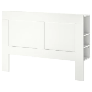 Изголовье кровати с полкой - IKEA BRIMNES/БРИМНЭС/БРИМНЕС ИКЕА, 140 см, белый