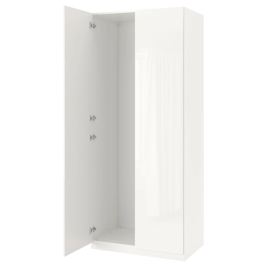 Платяной шкаф - IKEA PAX/FARDAL/ПАКС/ФАРДАЛЬ ИКЕА, 100x60x236 см, белый (изображение №1)
