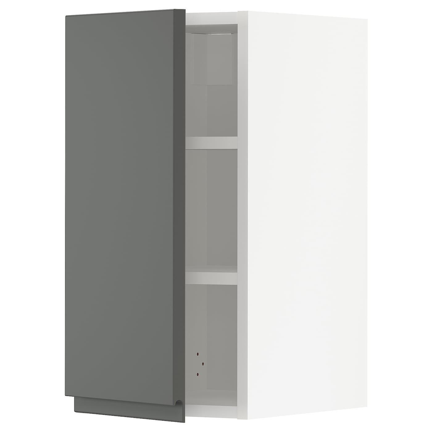Навесной шкаф с полкой - METOD IKEA/ МЕТОД ИКЕА, 60х30 см, белый/серый