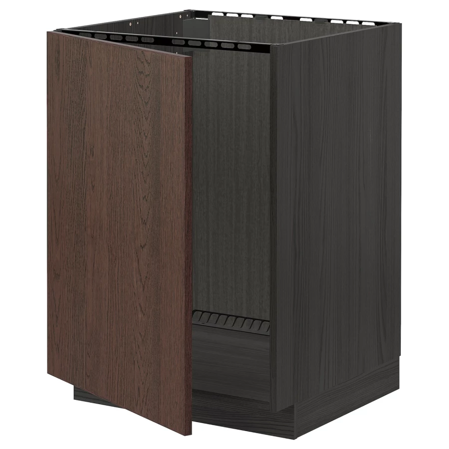 Шкаф под раковину - METOD / HAVSEN  IKEA/ МЕТОД/ХАВСЕН/ИКЕА, 88х80 см, коричневый/черный (изображение №1)