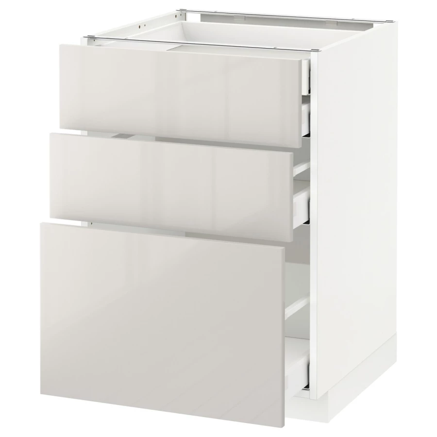 Напольный шкаф  - IKEA METOD MAXIMERA, 88x61,8x60см, белый, МЕТОД МАКСИМЕРА ИКЕА (изображение №1)