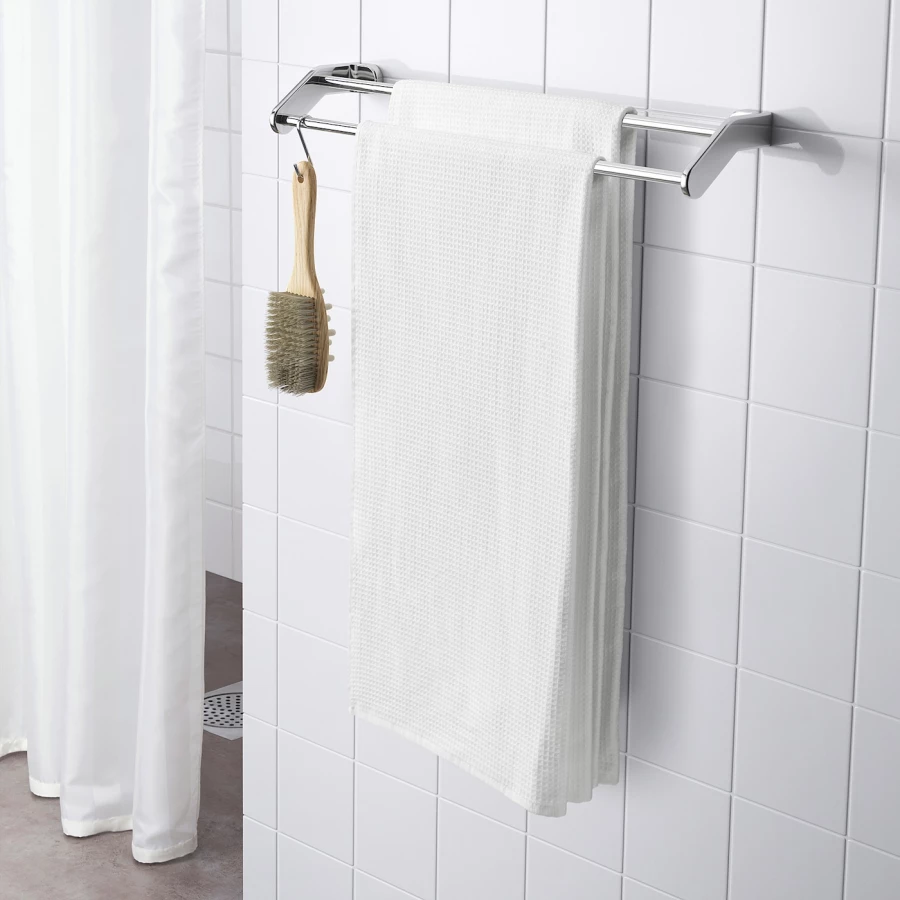 Банное полотенце - IKEA SALVIKEN, 140х70 см, белый, САЛЬВИКЕН ИКЕА (изображение №5)