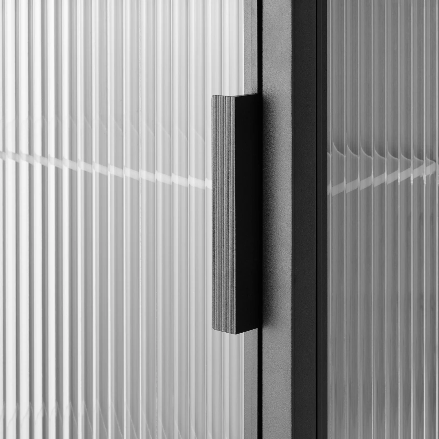 Навесной шкаф - MOSSJÖN / MOSSJОN IKEA/ МОССДЖОН  ИКЕА, 36x18x102 см, черный (изображение №5)